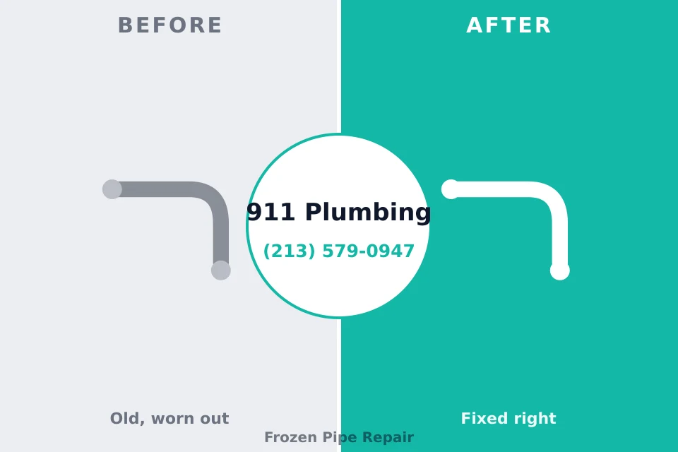 Before and after: plumbing repair Coopersburg, PA